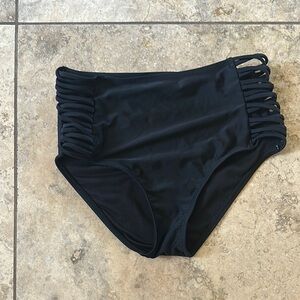 Black High-Waisted Bikini Bottoms